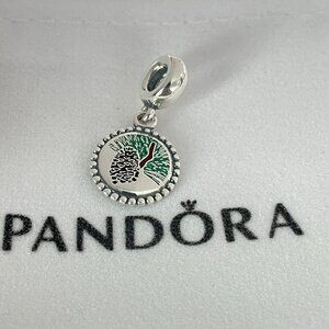 Pandora Winter Pine Tree Cone Dangle Charm S925 Maine State Exclusive